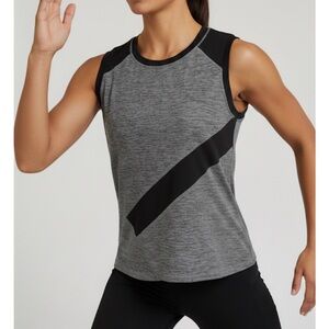 CHAMPION Colorblock Active Tee, Women’s Size M, Gray Black